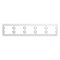 Glossa белый рамка 5-ая, горизонтальная GSL000105 - фото 71887