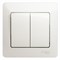 Glossa перламутр выключатель 2-клавишный, сх.5, 10АХ (в сборе) GSL000652 - фото 71936