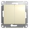 Glossa бежевый переключатель 2-клавишный, сх.6, 10АХ GSL000265 - фото 72035