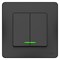 Blanca внутренняя антрацит выключатель 2-клавишный с подсветкой, 10А, 250B BLNVS010516 - фото 72323 Blanca внутренняя антрацит выключатель 2-клавишный с подсветкой, 10А, 250B BLNVS010516 - фото 72323