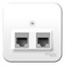 Blanca наружняя белый розетка 2-ая компьютерная RJ45, кат.5E, изолированная пластина BLNIA045451 - фото 72520 Blanca наружняя белый розетка 2-ая компьютерная RJ45, кат.5E, изолированная пластина BLNIA045451 - фото 72520