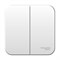 Blanca наружняя белый выключатель 2-клавишный, 10А, 250B BLNVA105001 - фото 72524
