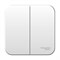 Blanca наружняя белый выключатель 2-клавишный, 6А, 250В BLNVA065001 - фото 72543