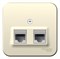 Blanca наружняя молочная розетка 2-ая ТЛФ/КОМП, RJ45+RJ11, кат.5E, изолированная пластина BLNIA045112 - фото 72618 Blanca наружняя молочная розетка 2-ая ТЛФ/КОМП, RJ45+RJ11, кат.5E, изолированная пластина BLNIA045112 - фото 72618