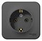 Blanca наружняя антрацит розетка с заземлением, без шторок, 16А, 250В BLNRA010106 - фото 72768 Blanca наружняя антрацит розетка с заземлением, без шторок, 16А, 250В BLNRA010106 - фото 72768