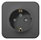 Blanca наружняя антрацит розетка с заземлением, со шторками 16А, 250В, изолированная пластина BLNRA011116 - фото 72773 Blanca наружняя антрацит розетка с заземлением, со шторками 16А, 250В, изолированная пластина BLNRA011116 - фото 72773