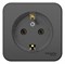 Blanca наружняя антрацит розетка с заземлением, без шторок, (тонкая) 16А, 250В, изолированная пластина BLNRA110116 - фото 72788 Blanca наружняя антрацит розетка с заземлением, без шторок, (тонкая) 16А, 250В, изолированная пластина BLNRA110116 - фото 72788