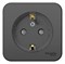 Blanca наружняя антрацит розетка с заземлением, со шторками, (тонкая) 16А, 250В, изолированная пластина BLNRA111116 - фото 72789 Blanca наружняя антрацит розетка с заземлением, со шторками, (тонкая) 16А, 250В, изолированная пластина BLNRA111116 - фото 72789