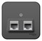 Blanca наружняя антрацит розетка 2-ая ТЛФ/КОМП, RJ45+RJ11, кат.5E, изолированная пластина BLNIA045116 - фото 72796 Blanca наружняя антрацит розетка 2-ая ТЛФ/КОМП, RJ45+RJ11, кат.5E, изолированная пластина BLNIA045116 - фото 72796