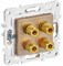 IEK SKANDY Песочный Аудиорозетка 4-ая SK-A01Sa SK-S40-K98 - фото 74218