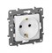 Legrand Etika белый розетка с заземлением, со шторками, винт. клем. 672222 - фото 74957