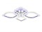 Ambrella Потолочный светодиодный светильник с пультом FA5148 CH хром 77W 680*630*90 (ПДУ РАДИО 2.4) FA5148 - фото 96243