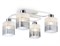 Ambrella Светильник потолочный TR303205/4 WH/CH/SM/FR белый/хром/дымчатый/белый матовый E27*4 max 60W 370*370*200 TR303205 - фото 96714
